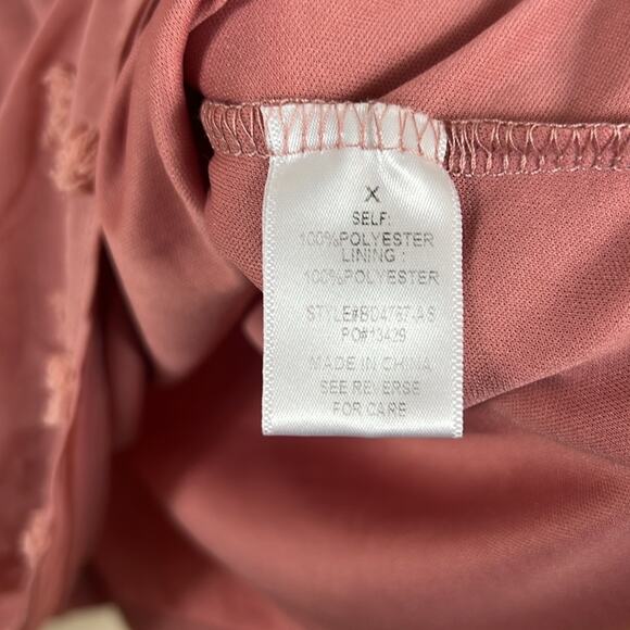 A Beautiful Soul Mauve Pink Swiss Dot Long Sleeve Cottagecore Dress - Picture 7 of 7